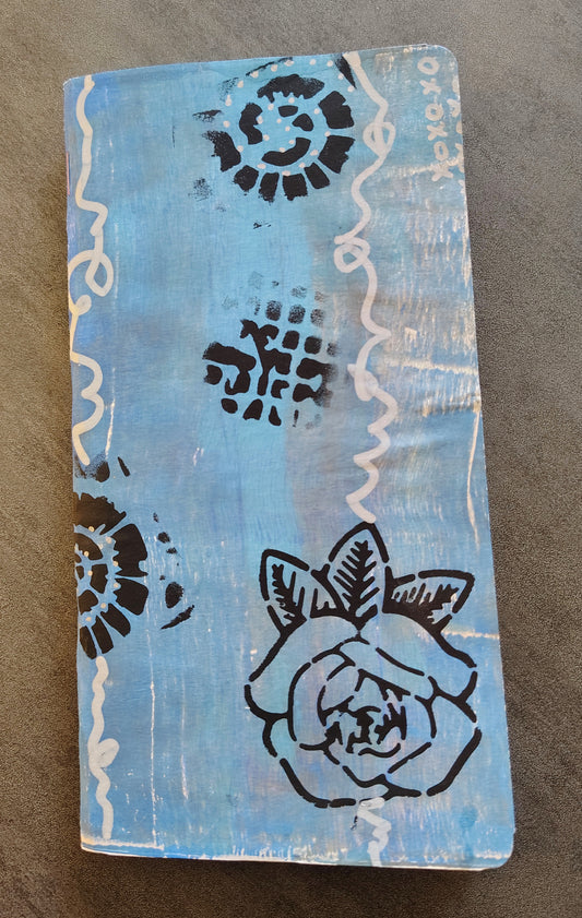 OOAK Gel Printed Traveler's Notebook Wide Inserts, Pocket Notebooks