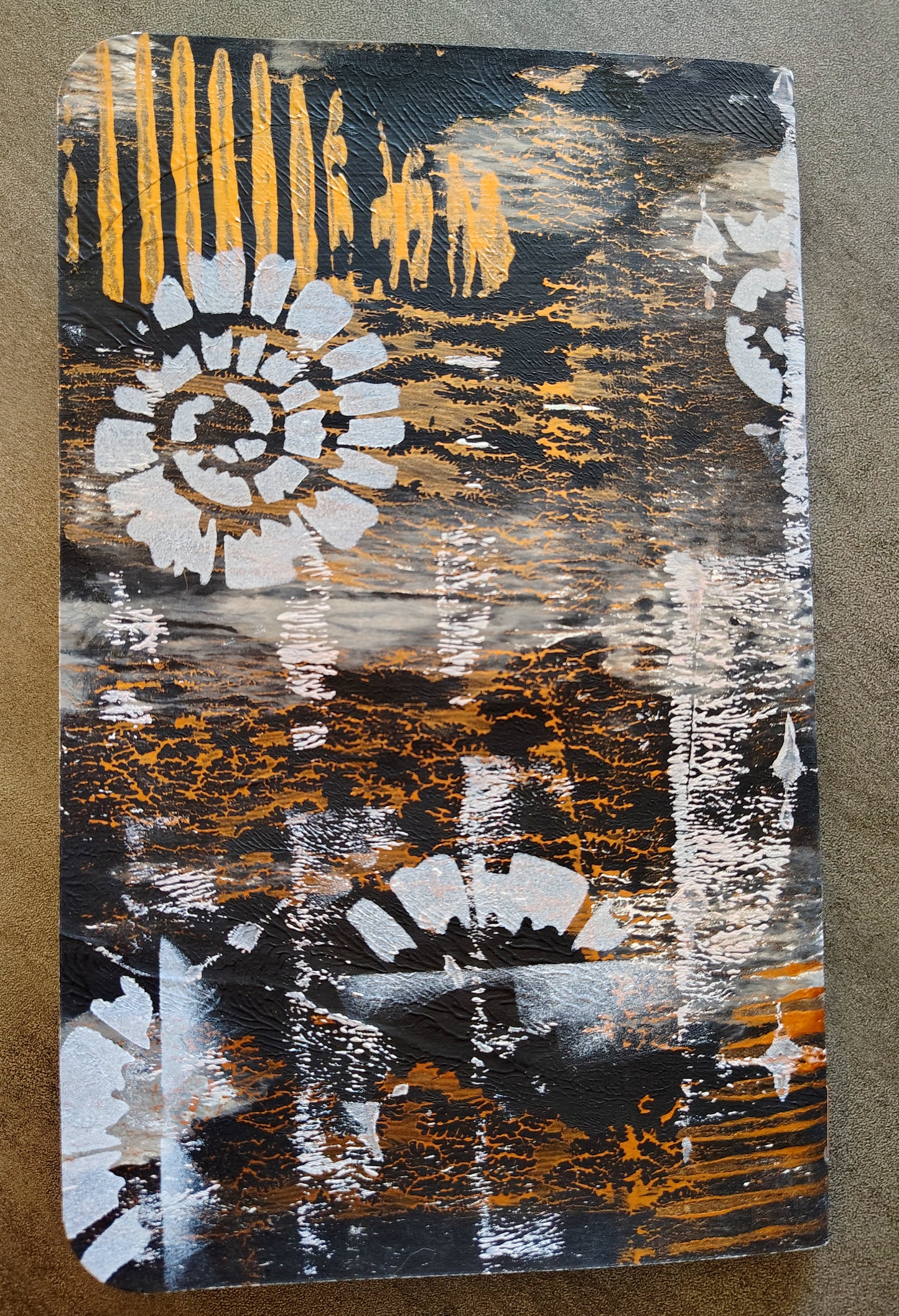 OOAK Gel Printed Traveler's Notebook Wide Inserts, Pocket Notebooks