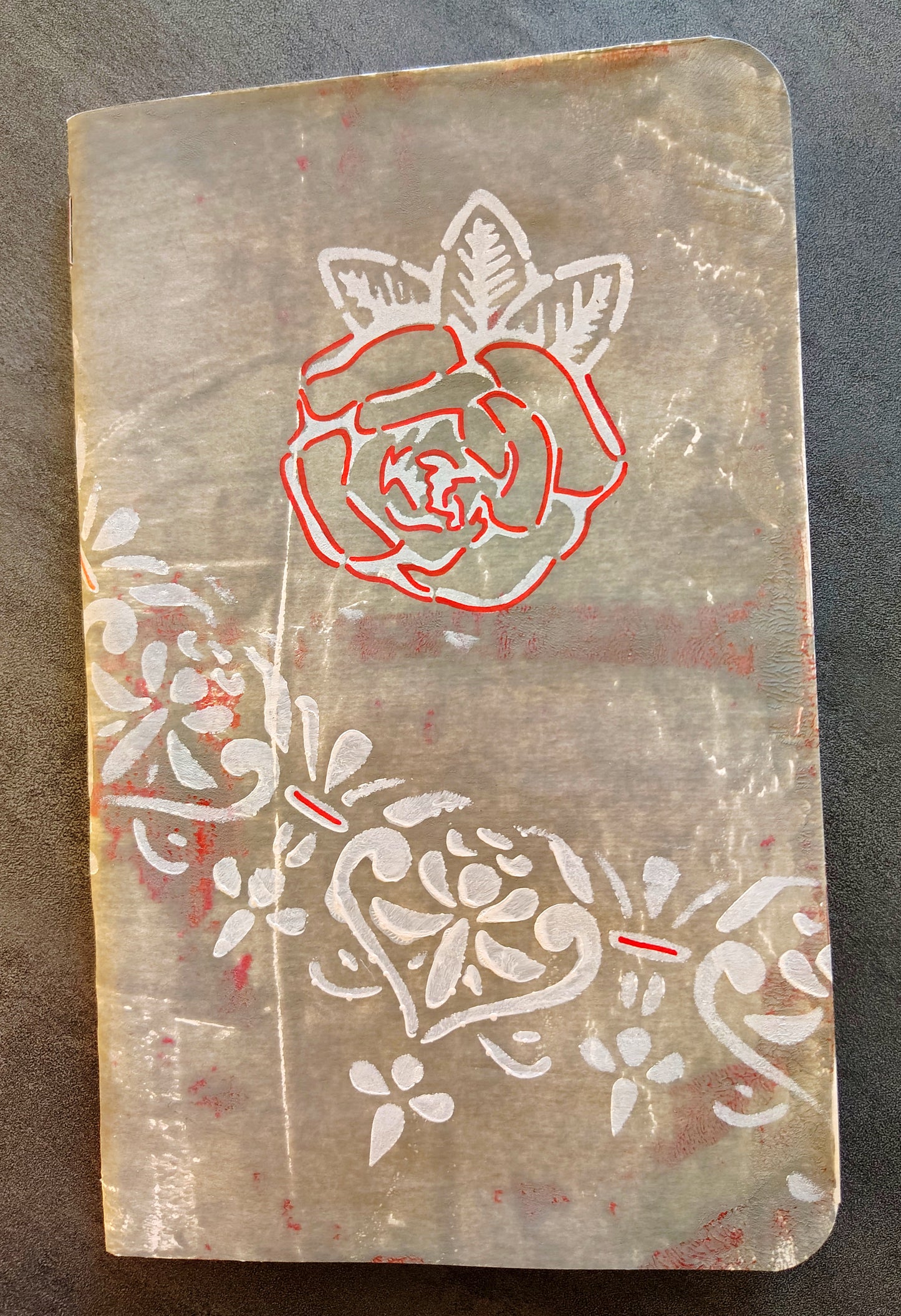 OOAK Gel Printed Traveler's Notebook Wide Inserts, Pocket Notebooks