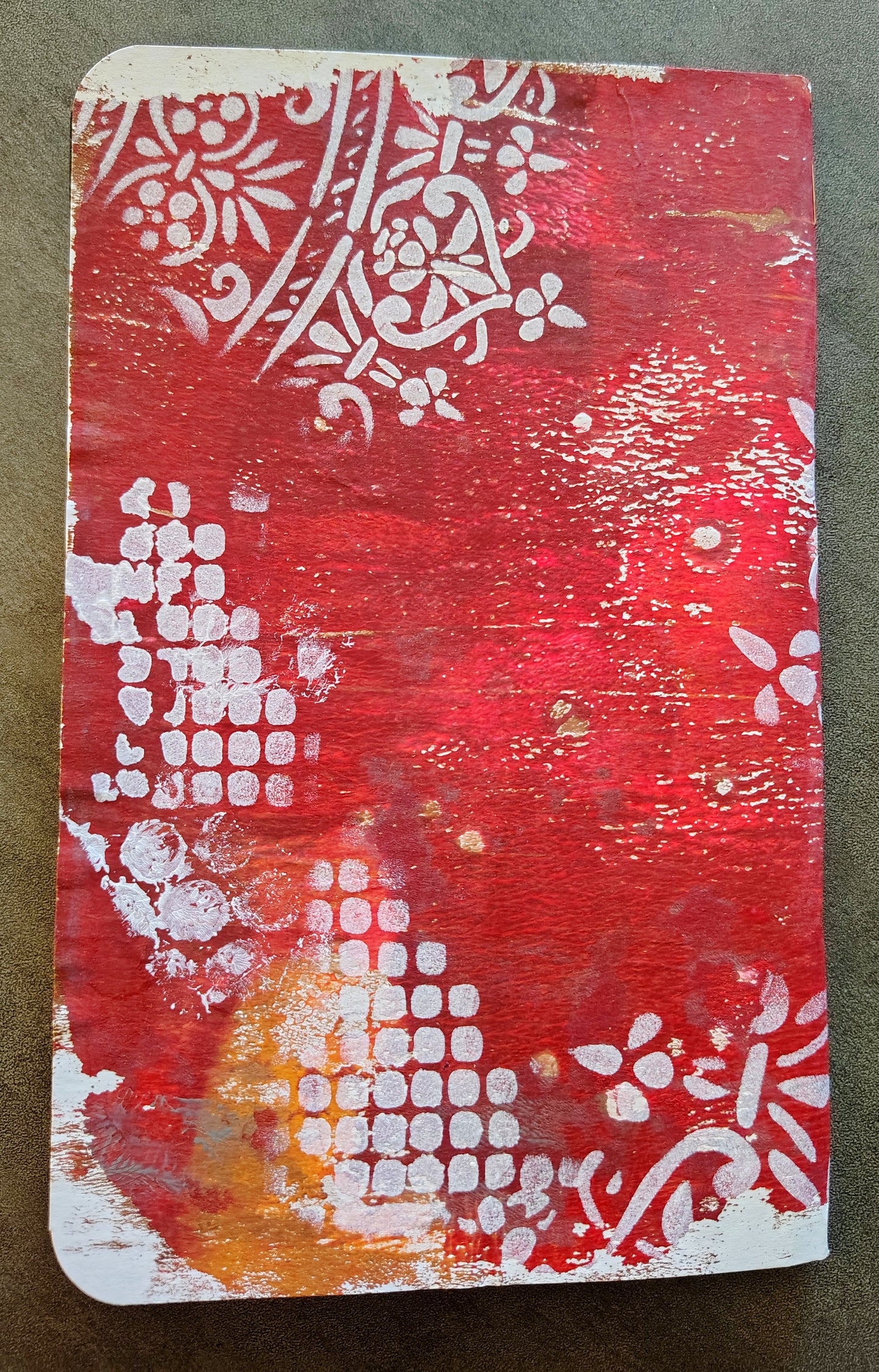 OOAK Gel Printed Traveler's Notebook Wide Inserts, Pocket Notebooks