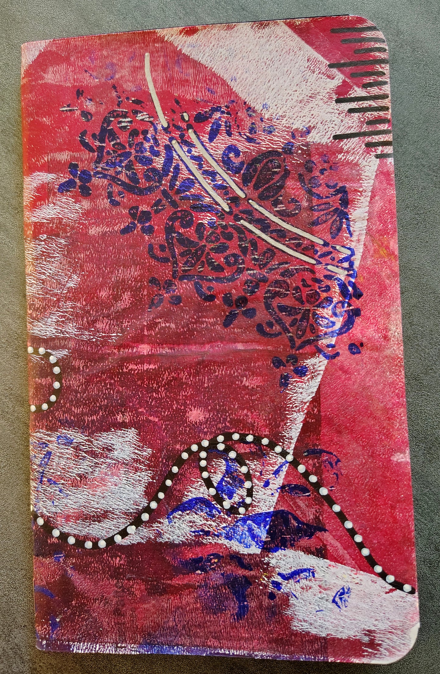 OOAK Gel Printed Traveler's Notebook Wide Inserts, Pocket Notebooks
