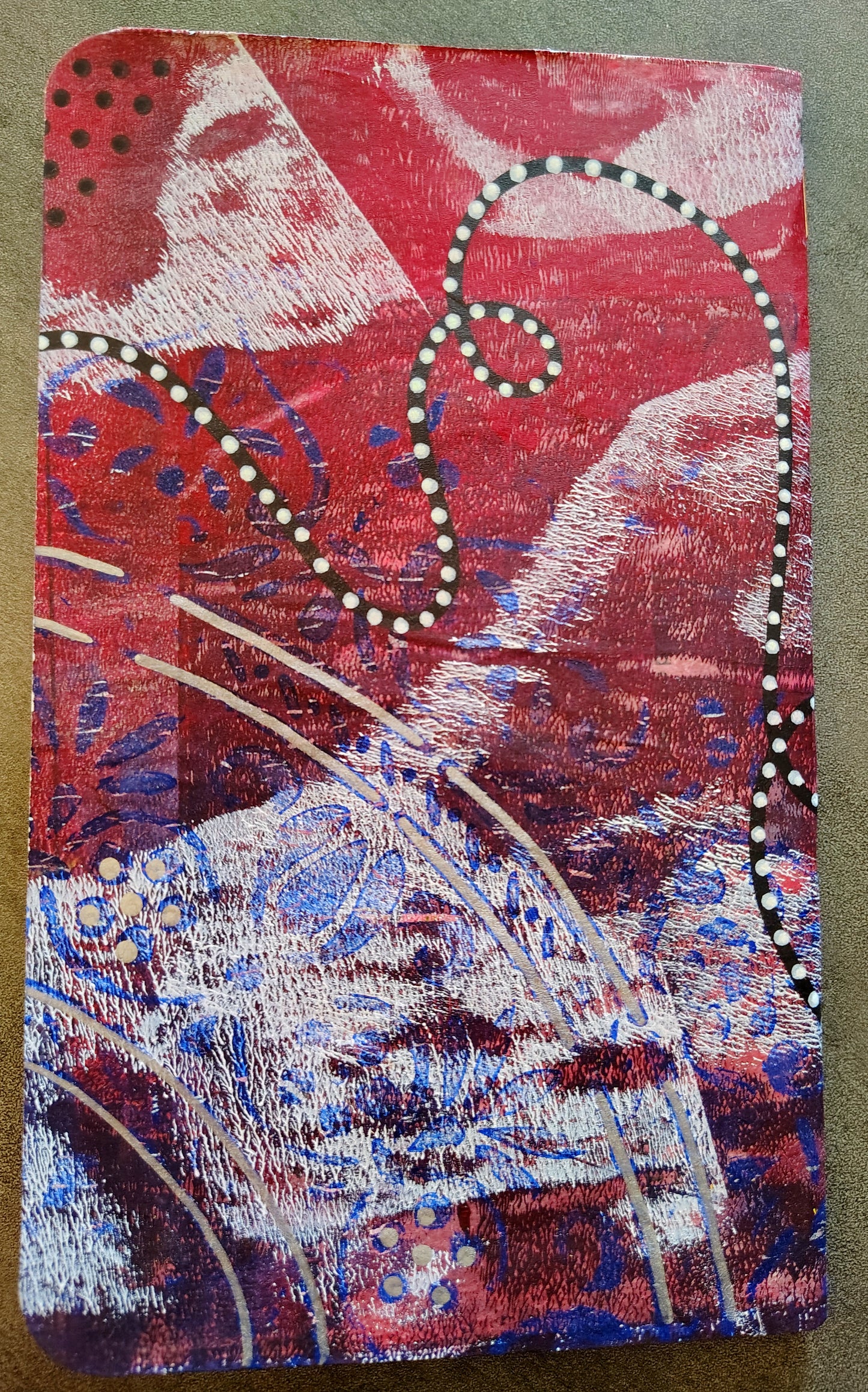 OOAK Gel Printed Traveler's Notebook Wide Inserts, Pocket Notebooks