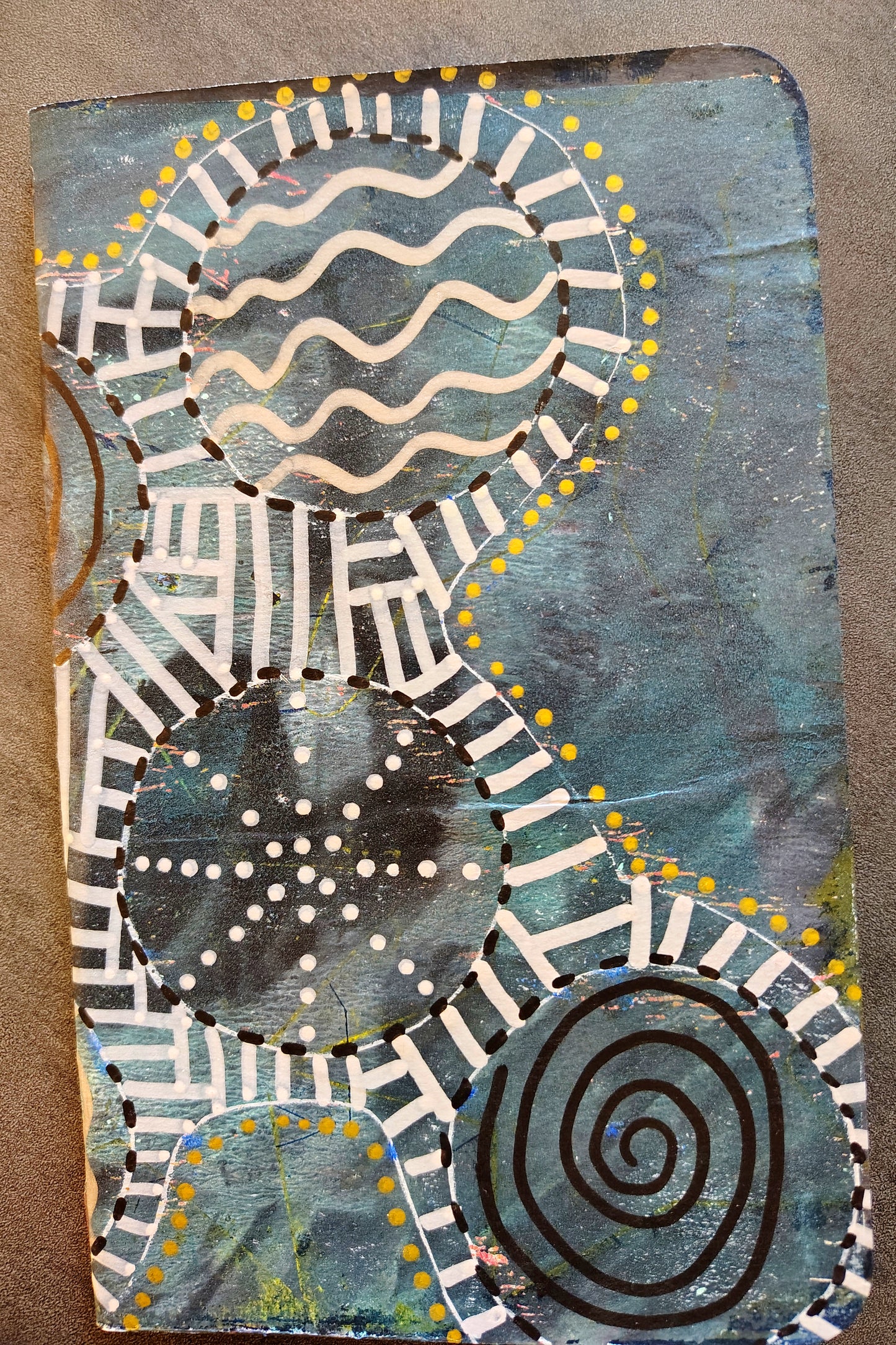 OOAK Gel Printed Traveler's Notebook Wide Inserts, Pocket Notebooks