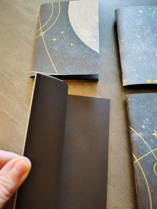 Space Themed Blackout Pages | Field Notes Style pocket notebook