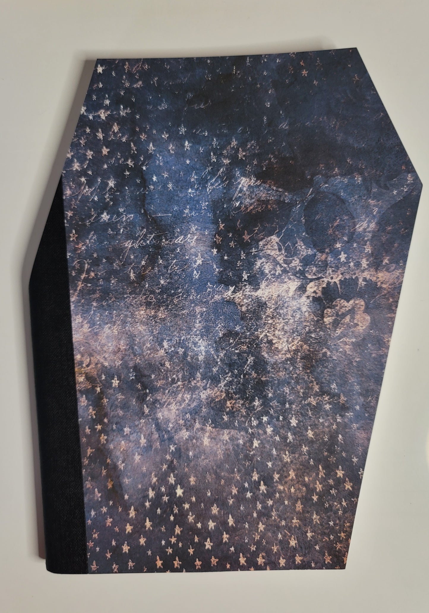Purple Grungy Scribbles & Black Rose Coffin Decomposition Notebook
