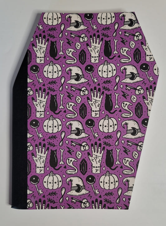 Purple Spooky Flash Coffin Decomposition Notebook